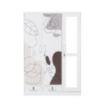 3 Door Metal Wardrobe with Mirror – MWMET3