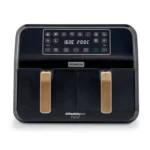 Kenwood 8L Dual Air Fryer, Black and Rose Gold, HFP70.000BK