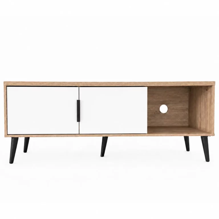 Modern TV Stand with Shelves and Storage Compartments, MWPLS5