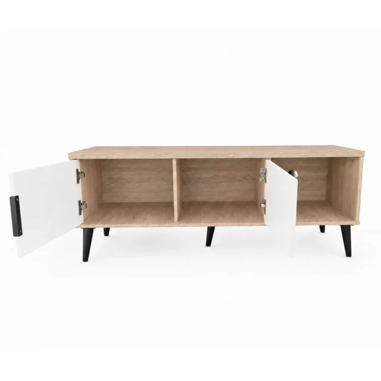 Modern TV Stand with Shelves and Storage Compartments, MWPLS5