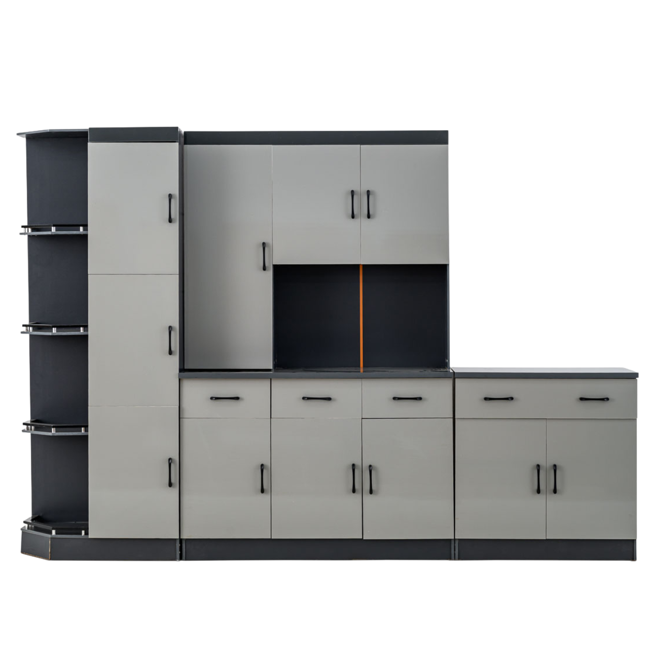 8282#RTC 3 Piece Kitchen Set Dark Grey & Cement