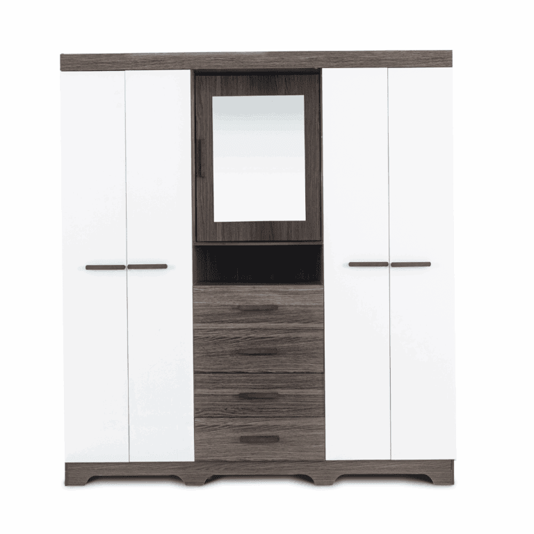 Modern 5-Door Wardrobe with Mirror – MW797