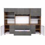 Modern Kitchen Set - Grey + Walnut - Image 3