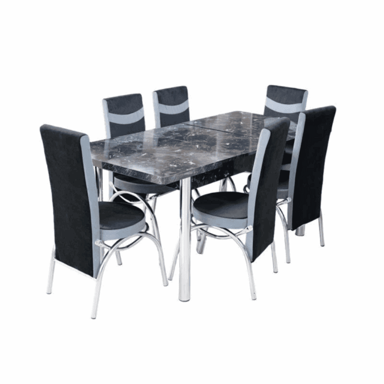 6-Seater Marble Design Dining Set – MW617