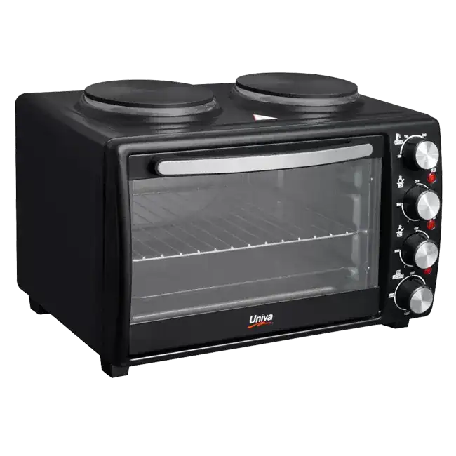 Univa - 30L Mini Oven with Plate Black
