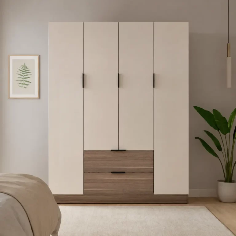 Modern 4 Door Wardrobe – Two Colour Options