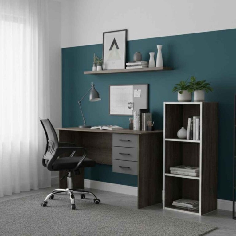 Essential Office Combo – Desk, Chair & Bookshelf Set