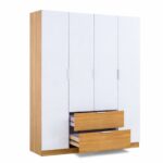 Modern 4 Door Wardrobe – Two Colour Options - Image 13