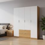 Modern 4 Door Wardrobe – Two Colour Options - Image 10