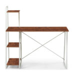 Study Desk with Shelves – Oak Finish - MWTF2028