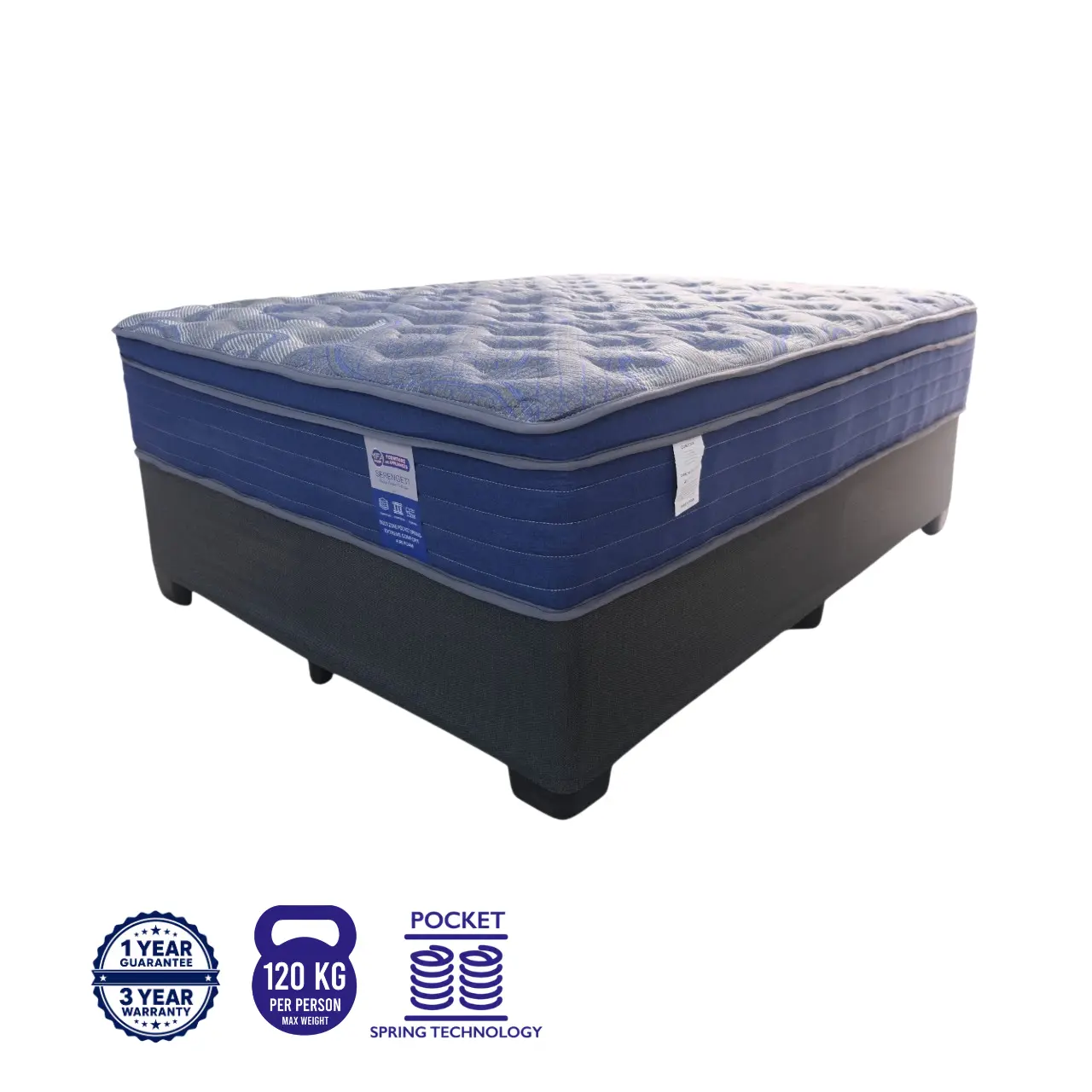 Serengeti Serengeti Mattress and Base Set Blue