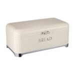 Deluxe Cream Bread Bin with Silver Base and 3-Piece Canister - CH889