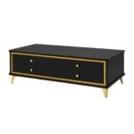 Modern Black & Gold 4-Drawer Coffee Table – MWCT958 - Image 3