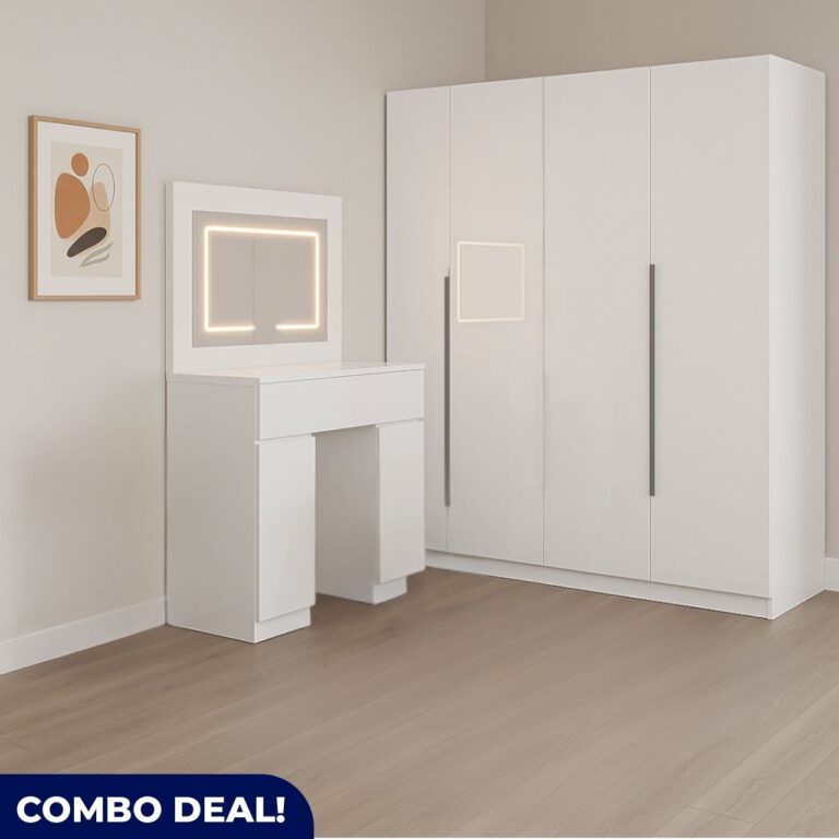 Modern Dressing Table and Wardrobe Combo