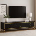 Modern Black & Gold TV Stand – MWTV958 - Image 2