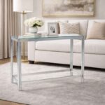 Modern Glass Chrome Console Table - MW300 - Image 2