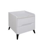 Marble Top White Two-Drawer Nightstand – MW442 - Image 2