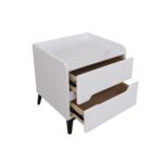 Marble Top White Two-Drawer Nightstand – MW442 - Image 3