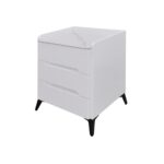 Marble Top White Three-Drawer Nightstand – MW443 - Image 2