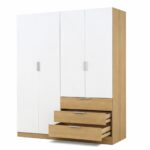 Elegant 4-Door Wardrobe - MW984 - Available in 2 colors - Image 8