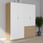 Elegant 4-Door Wardrobe - MW984 - Available in 2 colors - Image 5