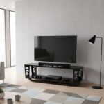 Modern Black Glass TV Stand - MWTV243 - Image 2