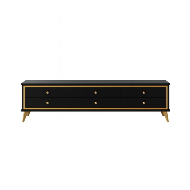 Modern Black & Gold TV Stand – MWTV958