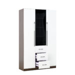 3 Door Wardrobe White Wood Grain - MW33GL