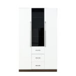 3 Door Wardrobe White Wood Grain - MW33GL