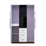 3 Door Wardrobe White Wood Grain - MW33GL