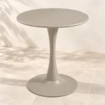 3-Piece Outdoor Dining Set with Pedestal Table – Brown & Champagne, MWOUT4