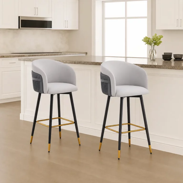 Set of 2 Grey Bar Chairs – MWBCG05
