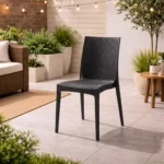 Contemporary Wicker-Style Plastic Chair