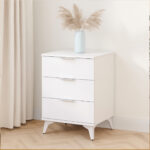 Modern White 3 Drawer Nightstand - MW351 - Image 6