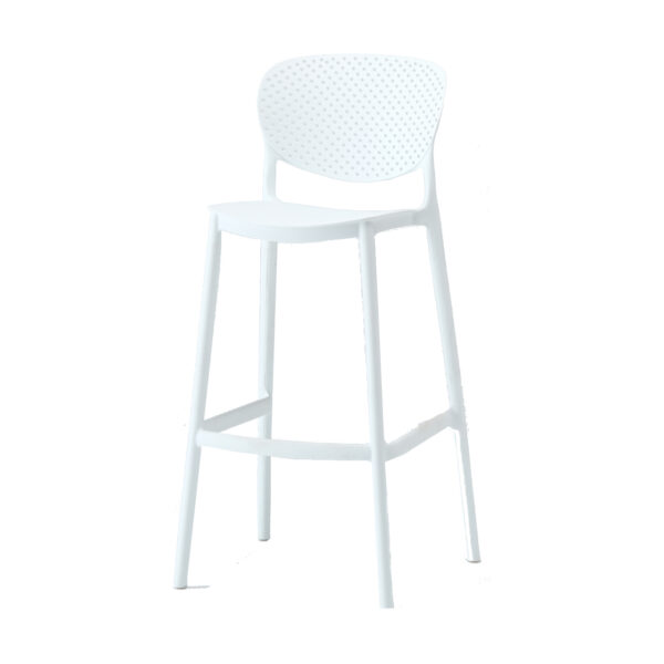 Modern Perforated Plastic Bar Chair - MWBC65