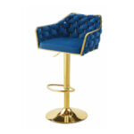 Bar Chair Adjustable Velvet Seat Gold Base - MWBCG04 - Image 3