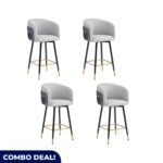 Modern Set of 4 Grey Bar Chairs – MWBCG05