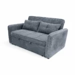 2 Seater Corduroy Pull-Out Sofa Bed – Grey / Olive – MWC222 - Image 3