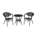 Modern Black and Grey Outdoor Dining Set - MWOUT5