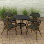 Modern Brown Outdoor Dining Set - MWOUT6 - Image 2
