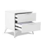 Modern White 2 Drawer Chest - MW352 - Image 5