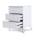 Modern White 3 Drawer Nightstand - MW351 - Image 4