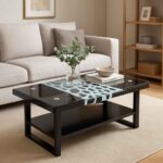 Glass Patterned Coffee Table – MWCT6873 - Image 2