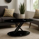 Sleek Black Glass Coffee Table – MWCT79