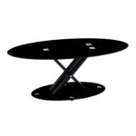 Sleek Black Glass Coffee Table – MWCT79