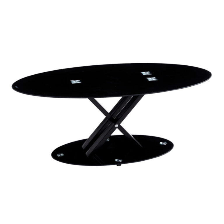 Sleek Black Glass Coffee Table – MWCT79