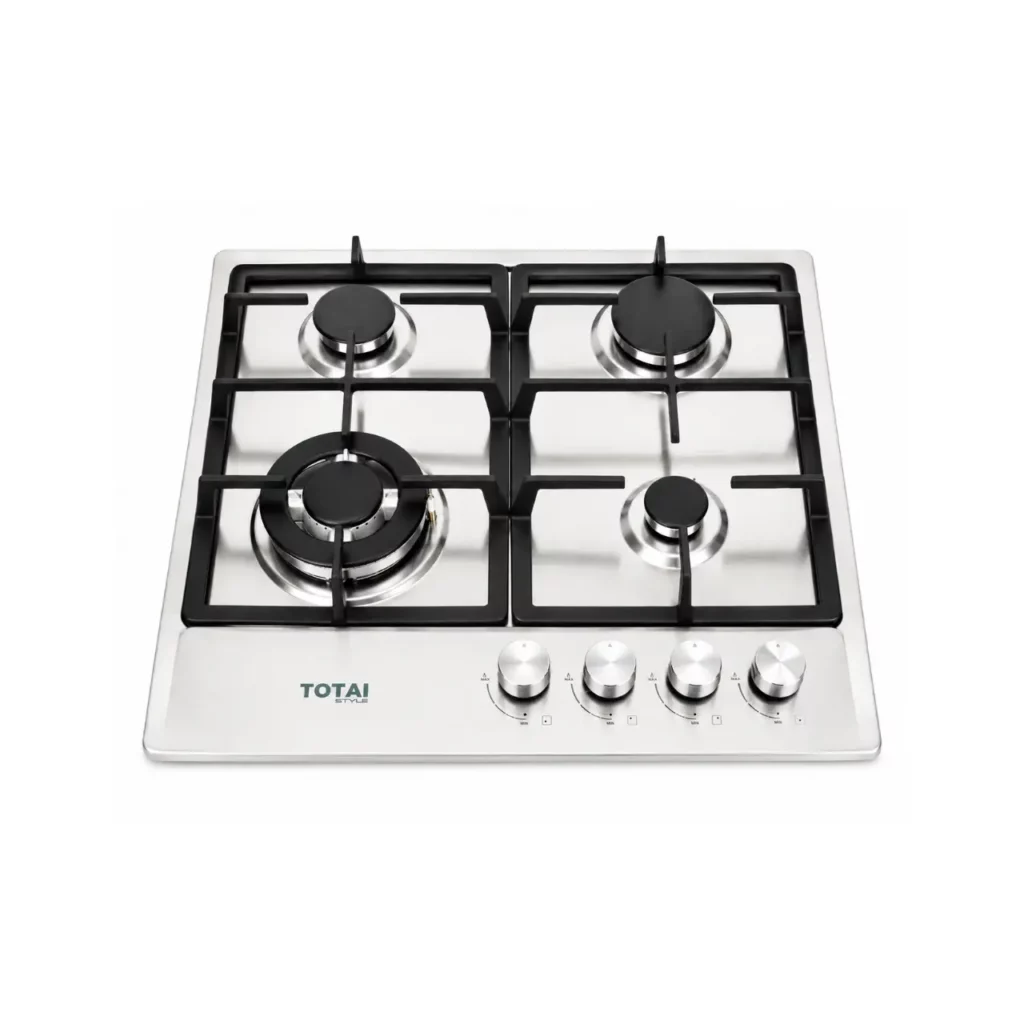 Totai - 60cm 4 Burner Gas Hob Stainless Steel - 03/TS4BNR-SS