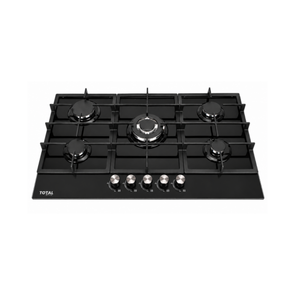 Totai - 90cm 5 Burner Gas Hob Gas On Glass - 03/TS5BNR-GG