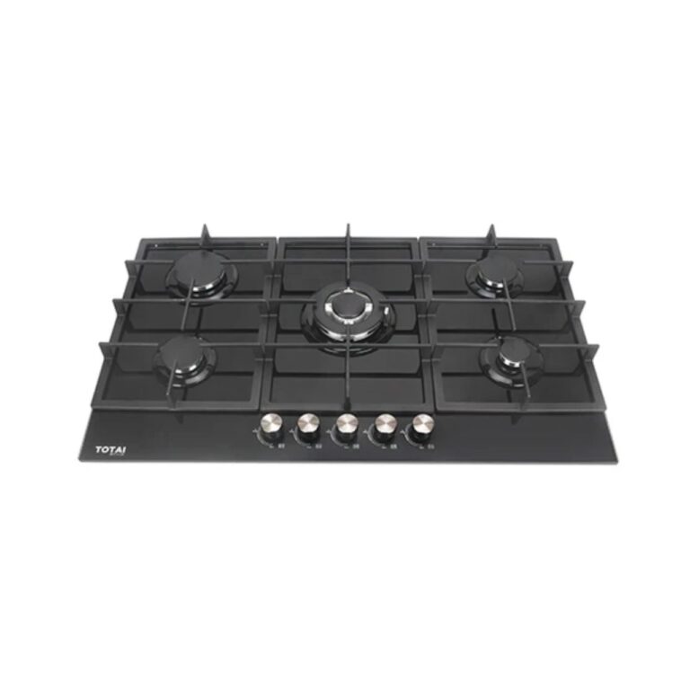 Totai - 90cm 5 Burner Gas Hob Gas On Glass - 03/TS5BNR-GG