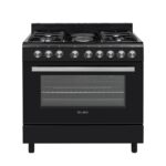 Elba Essential- 4 Burner Gas-2 Electric Plate Stove 90cm Black - 04/96CL727B